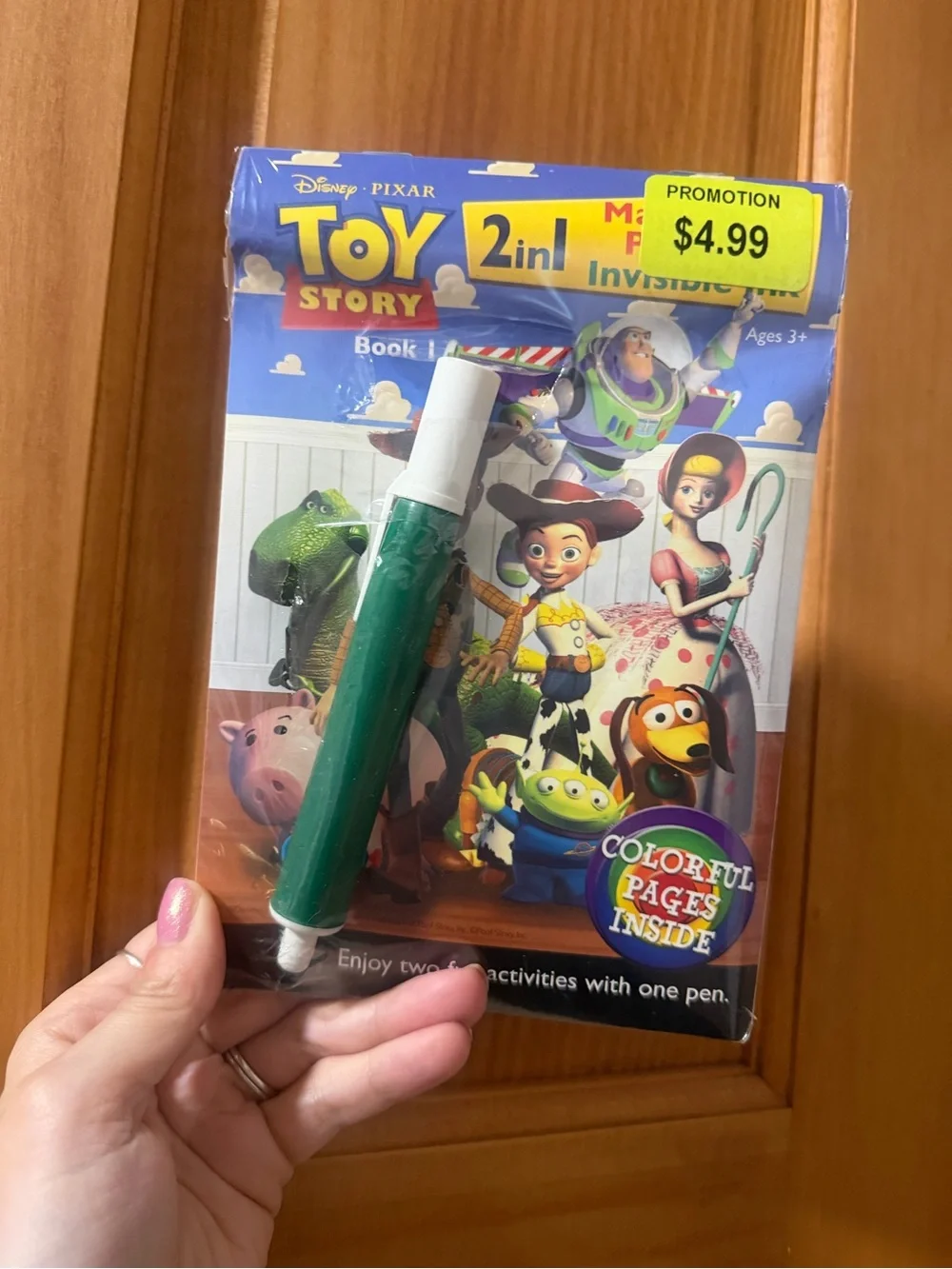 Vintage Toy Story 2-in-1 Activity Book with Marker Sealed
